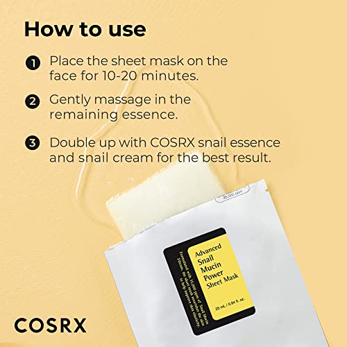 قناع مخاط الحلزون من COSRX، 10 قطع