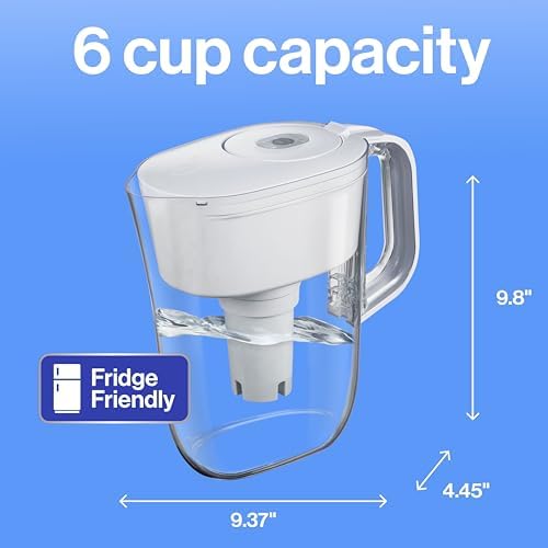Brita Metro Water Filter Pitcher – 6-Cup Capacity, BPA-Free, SmartLight Indicator