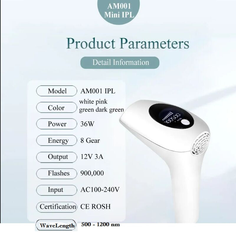 جهاز إزالة الشعر بالليزر الدائم، جهاز إزالة الشعر بالليزر IPL، 900000 ومضة
