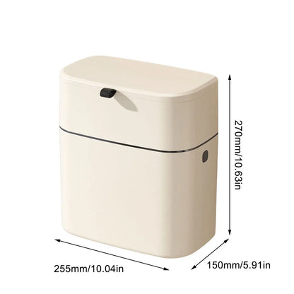 1PC Hanging Trash Can with Lid – Space-Saving & Odor-Sealing Garbage Bin